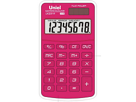 Калькулятор Uniel карманный UK-231 8 разрядов, двойное питание, 116х67х8 мм