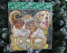 Панно бумажное НН2053-3 Новогоднее Собака