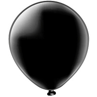 Шар надувной 12" Пастель " черный (50шт) Ч04533