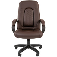 Кресло Helmi HL-E29 "Brilliance", экокожа коричневая, мягкий подлокотник