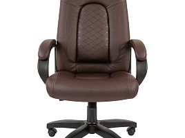 Кресло Helmi HL-E29 "Brilliance", экокожа коричневая, мягкий подлокотник