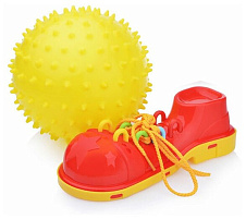 Логическая игрушка 87023 Мяч желтый + ботинок
