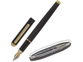 Ручка BRAUBERG 143471 перьевая "Maestro", СИНЯЯ, корпус черный с золотистыми деталями