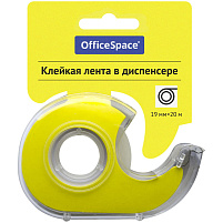 Скотч 19*20 OfficeSpace 288236 прозрачная, в пластиковом диспенсере, европодвес