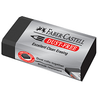 Ластик Faber-Castell 187171 "Dust-Free", прямоугольный, картонный футляр, 45*22*13мм, черный