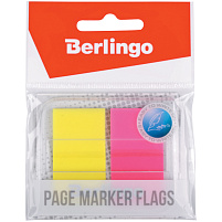 Закладки самоклеящиеся Berlingo LSz_45251 45*25мм, 20л*2 неоновых цвета, в диспенсере, европодвес