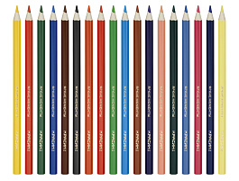 Карандаши цветные 18цв. Красин КР-180700 "Яркие моменты", шестигран., заточен., картон, европодвес