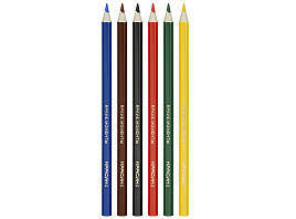 Карандаши цветные 6цв. Красин КР-060700 "Яркие моменты", шестигран., заточен., картон, европодвес