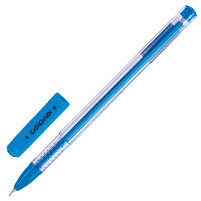 Ручка ЮНЛАНДИЯ 143010 масляная "STAR", СИНЯЯ, корпус прозрачный, 0,7 мм, линия письма 0,35 мм