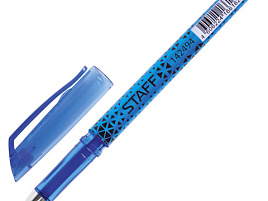 Ручка Пиши-Cтирай STAFF 142494 синяя, гелевая, хромированные детали, узел 0,5 мм, линия письма 0,35 мм