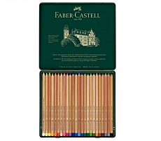 Пастельные карандаши Faber-Castell 112124 "Pitt Pastel" 24цв., метал. коробка