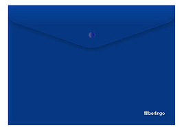 Папка-конверт с кнопкой Berlingo EFb_04402 "City Style", А4, 200мкм, непрозрачная, синяя