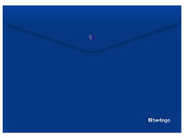 Папка-конверт с кнопкой Berlingo EFb_04402 "City Style", А4, 200мкм, непрозрачная, синяя