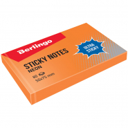 Блок самоклеящийся 75*50 Berlingo LSn_39414 "Ultra Sticky", 80л, оранжевый неон