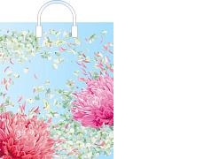 Пакет петля с пласт.ручкой 38*45 Цветущий сад