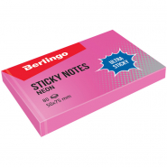 Блок самоклеящийся 75*50 Berlingo LSn_39413 "Ultra Sticky", 80л, розовый неон