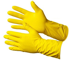 Перчатки резиновые 70гр L Gloves цветные 8623/1