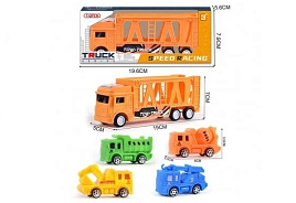 Инерционная Машина 662-11 Автоперевозчик, 4 машинки