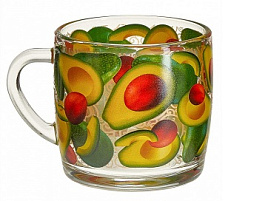 Кружка стекло 300мл 2134-Д Авокадус