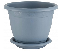 Кашпо цветочное 2,9л Афродита 420411026/0470 серое с/п