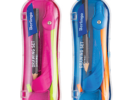 Готовальня Berlingo DS_10202 "Supertwist", 2 предмета, пластиковый циркуль 120мм, + карандаш, пласт. футляр