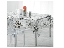 Клеенка столовая Silvano 1,4*20м ПВХ Веточки прозрачная RFT-677E/9948