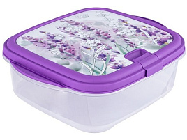 Контейнер для продуктов 0,9л Лаванда С97244 с клапаном