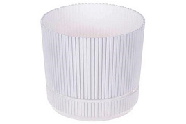 Кашпо цветочное 2,3л Стрип М3247 белый с/п