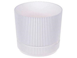 Кашпо цветочное 2,3л Стрип М3247 белый с/п