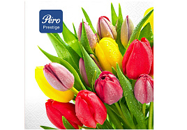 Салфетки 33*33 3-сл Pero Prestige 20шт.Весенние цветы 0490