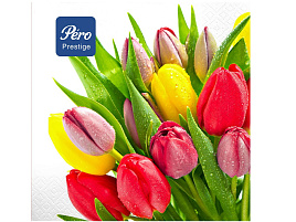 Салфетки 33*33 3-сл Pero Prestige 20шт.Весенние цветы 0490