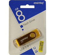 Флеш-драйв Smart Buy 8Gb SB008GB2TWY Twist Yellow желтый 4161