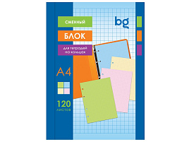 Сменный блок 120л. СБ4ту120 12358 А4, 4 цвета, пленка т/у, с вкладышем