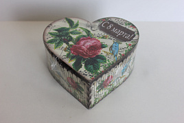 Шкатулка береста Сердце