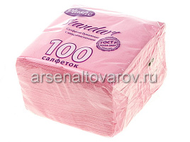 Салфетки 100л.Plushe Standart Розовая