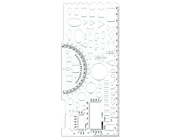 Линейка офицерская ТТ03 гибкая, бесцветная, печатная шкала