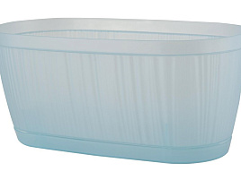 Кашпо цветочное 2,7л Barcelona 623710044/5283 голубой перламутр с поддоном