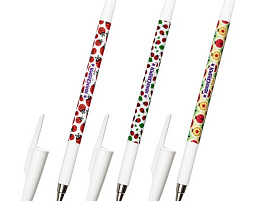 Ручка ЮНЛАНДИЯ 143727 "LADYBIRD", синяя, SOFT TOUCH покрытие, узел 0,7 мм, линия письма 0,35 мм