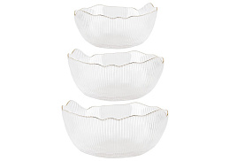 Набор салатников стекло 3пр 9950306/4347 Frost stripe