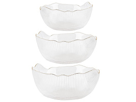 Набор салатников стекло 3пр 9950306/4347 Frost stripe