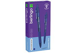 Ручка Berlingo CBm_10925 автоматическая "Classic Pro" синяя, 1,0мм, грип