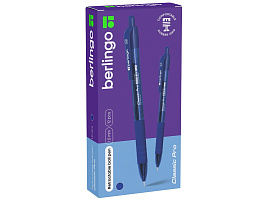 Ручка Berlingo CBm_10925 автоматическая "Classic Pro" синяя, 1,0мм, грип