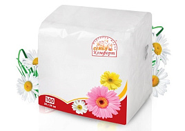 Салфетки 100л.Семья и комфорт Белые