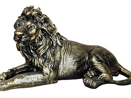 Фигурка садовая Лев африканский №1 чер/зол ИЛ-17