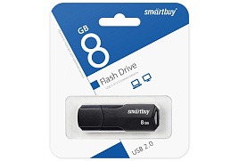 Флеш-драйв Smart Buy 8Gb SB8GBCLU-K "Clue"  USB 2.0 черный 1635