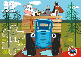 Пазл 35эл. Синий трактор ПУ35-2907