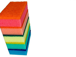 Губка для посуды ГХ033 Бытовая с чист.слоем Grand 5шт