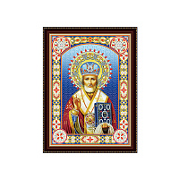 Алмазная мозаика 30*40 ВН16 Икона Николая Чудотворца №2 с подрамником