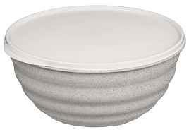 Миска пластик 1,1л 222136521/02/2336 гранит светло-серый