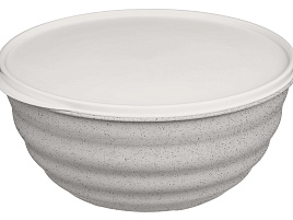 Миска пластик 1,1л 222136521/02/2336 гранит светло-серый